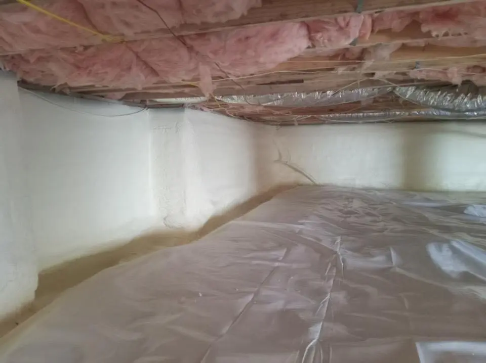 Crawl space encapsulation with closed-cell spray foam for Metal Roof Coating in Farmington